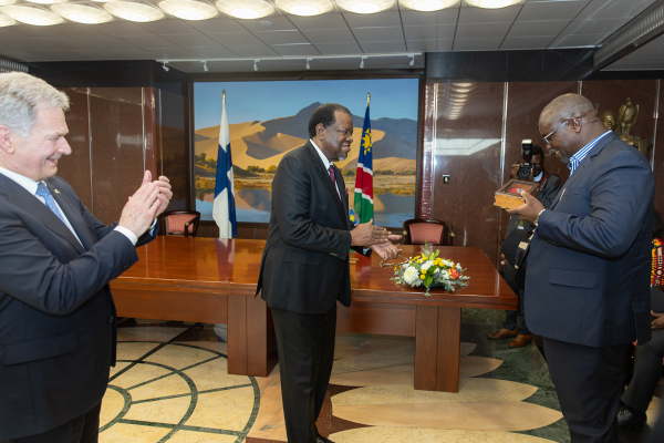 President Niinistö Visited South Africa and Namibia; Talked Security, Geopolitics and Football President Niinistö Visited South Africa and Namibia; Talked Security, Geopolitics and Football